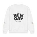 Sweatshirt — "It's a New Day" Oversized Organic Crewneck