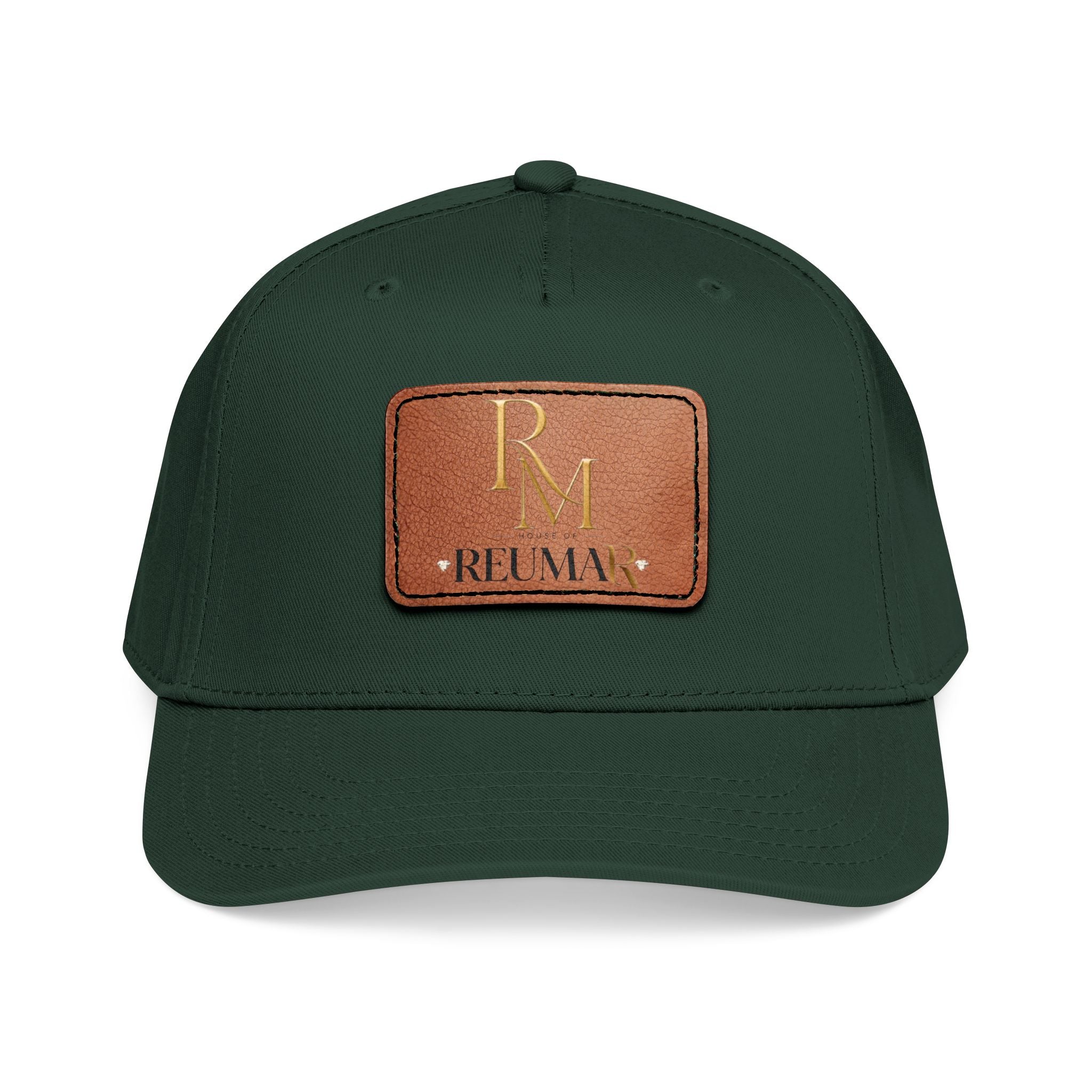 Leather Patch Baseball Cap - Monogram RM Reumay