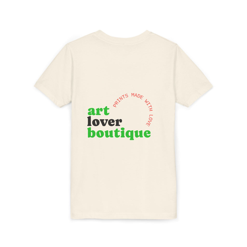Youth Tee - Reumar Gold Monogram Front & 'art lover boutique' Back