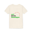 Youth Tee - Reumar Gold Monogram Front & 'art lover boutique' Back