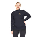 Quarter-Zip Pullover — Gold 'RM Reumar' Logo Embroidered Sweatshirt