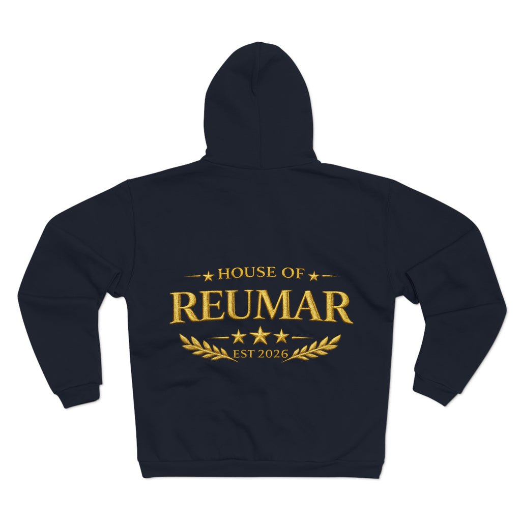 Reumar Zip Hoodie - House of Reumar Gold Logo Hooded Sweatshirt