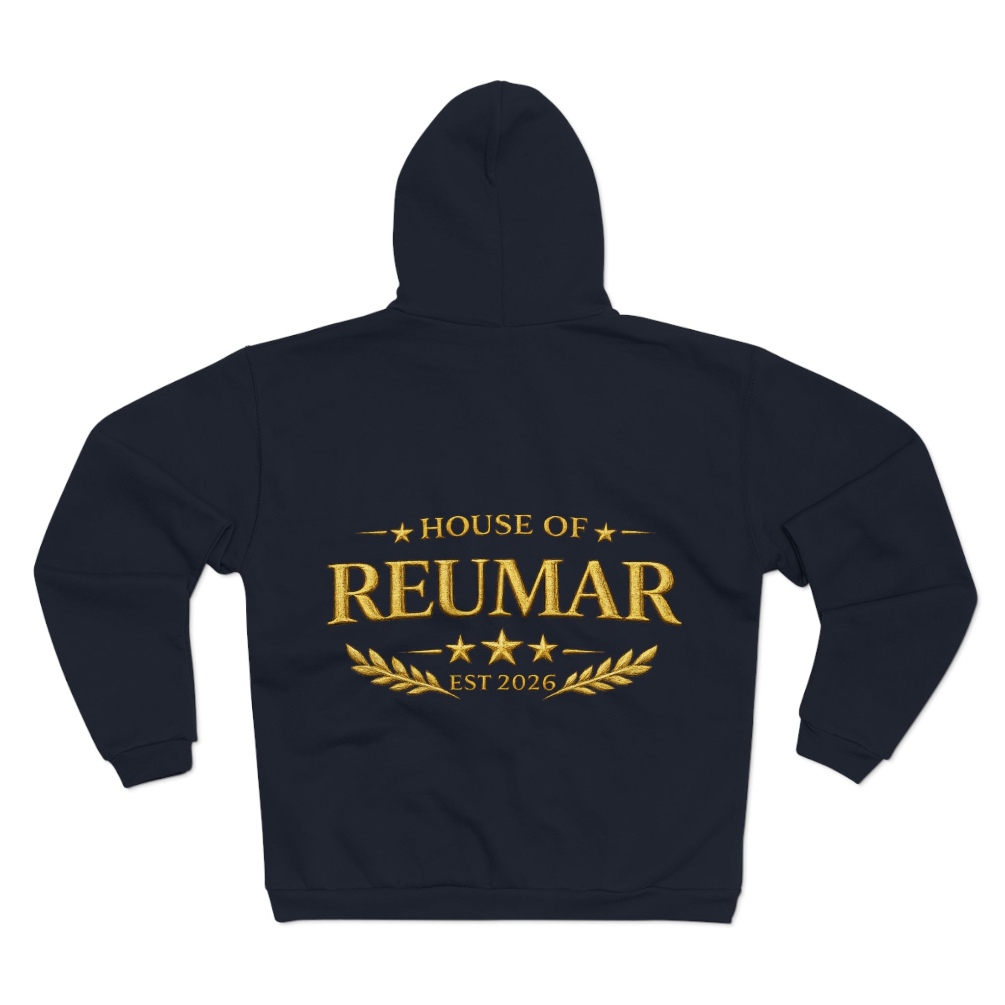Reumar Zip Hoodie - House of Reumar Gold Logo Hooded Sweatshirt