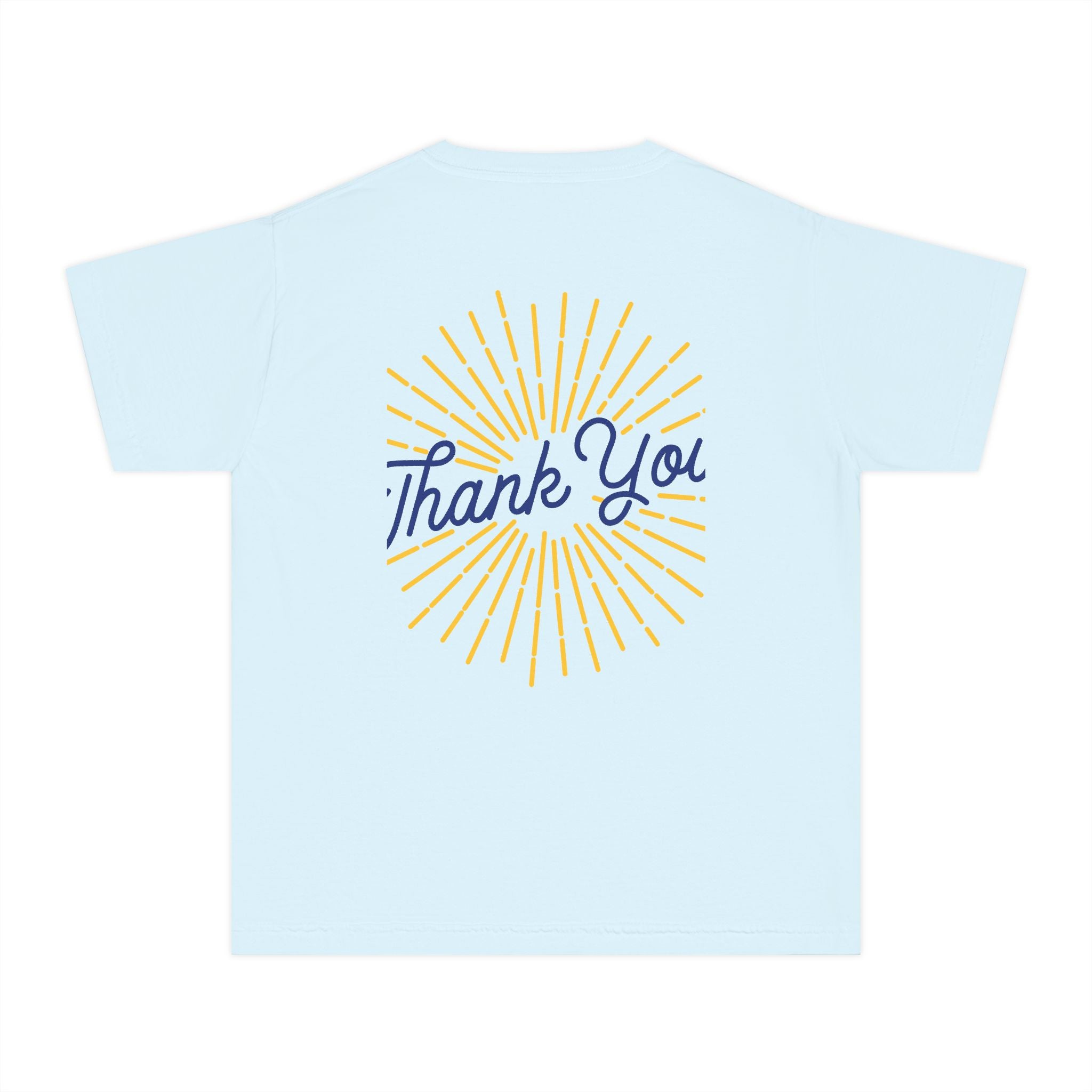 Youth Tee — Reumar Logo Front & "Thank You" Sunburst Back
