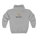 Full-Zip Hoodie — Reumar Gold Monogram Zip-Up Sweatshirt