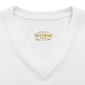 Women's V-Neck Tee — 'Reumar' Gold Monogram Logo