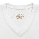 Women's V-Neck Tee — 'Reumar' Gold Monogram Logo