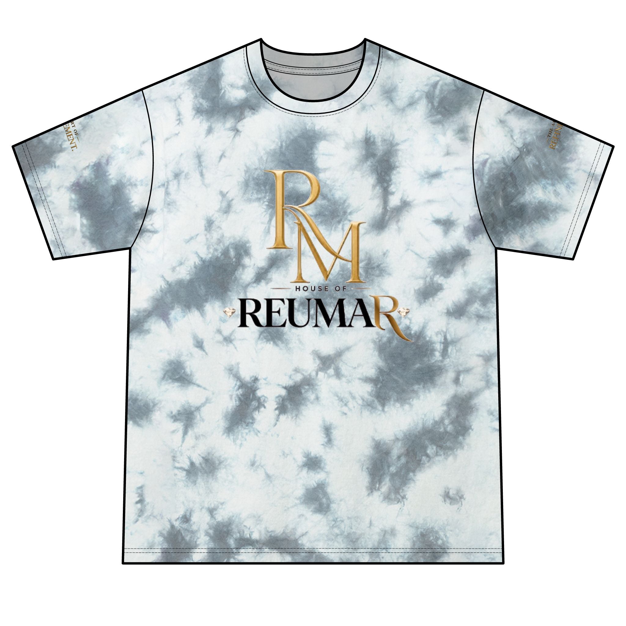 Tie-Dye Logo Tee — House of Reumar Red & Black Crystal Pattern