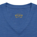 Women's V-Neck Tee — 'Reumar' Gold Monogram Logo