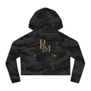 House of Reumar Cropped Hoodie — Women's Gold Monogram Logo Sweatshirt