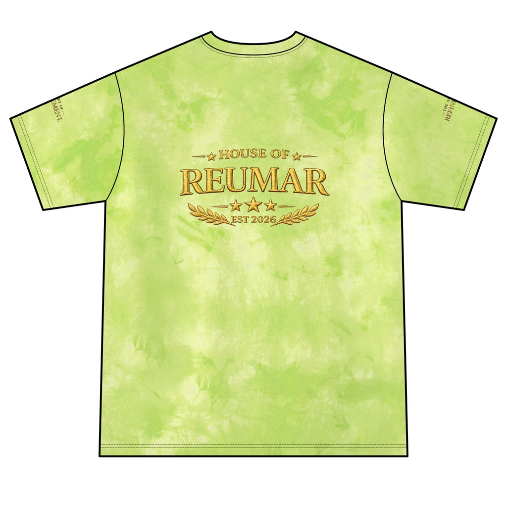 Tie-Dye Logo Tee — House of Reumar Red & Black Crystal Pattern