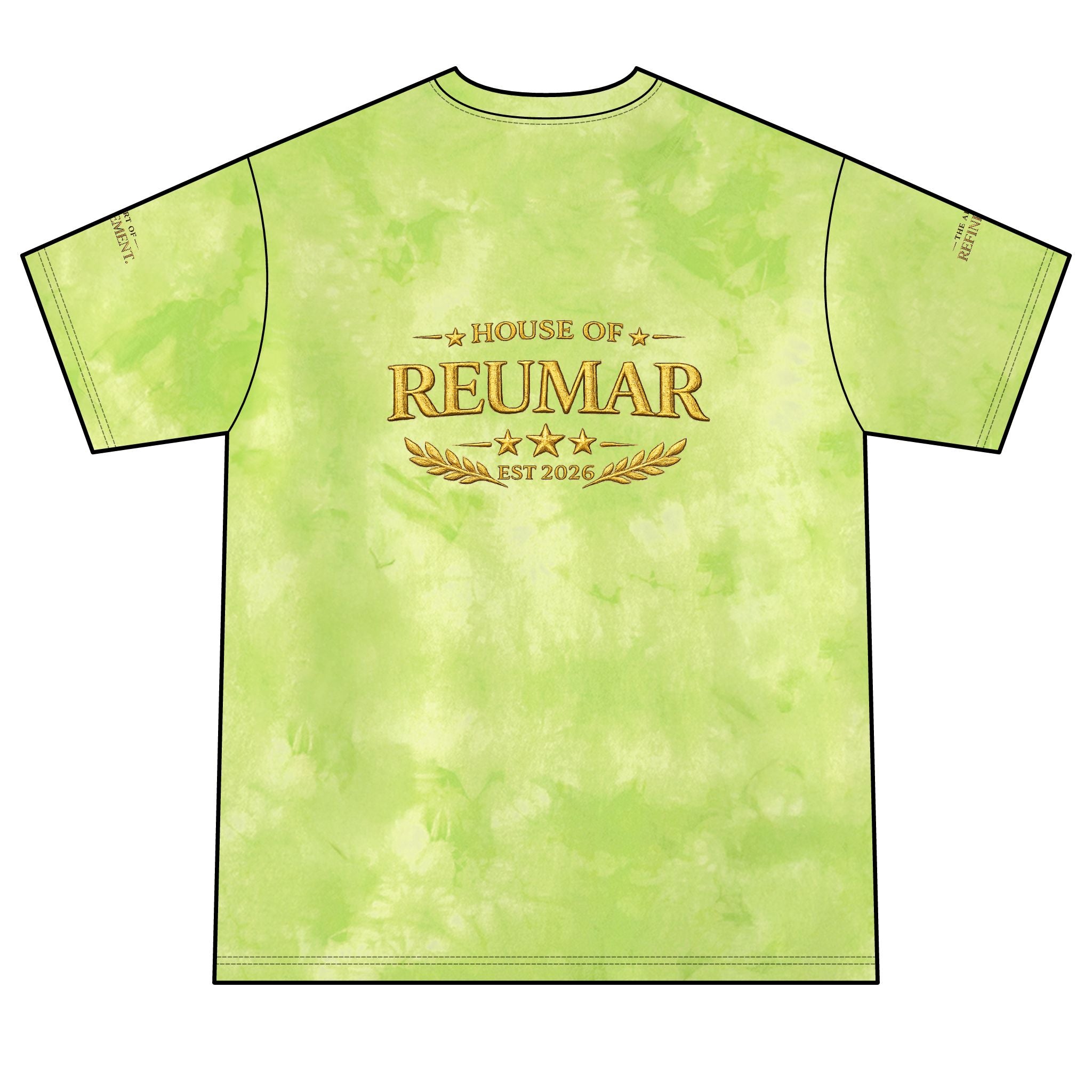 Tie-Dye Logo Tee — House of Reumar Red & Black Crystal Pattern