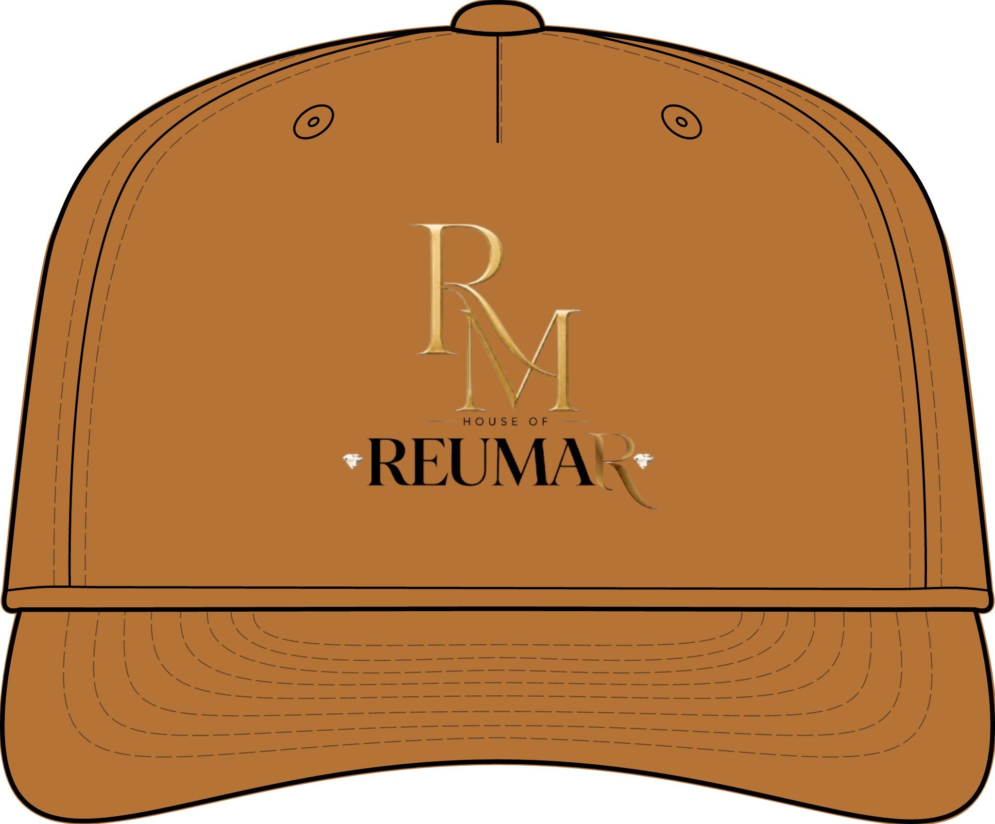 Laser-Perf Rope Cap - House of Reumar Gold Logo Snapback