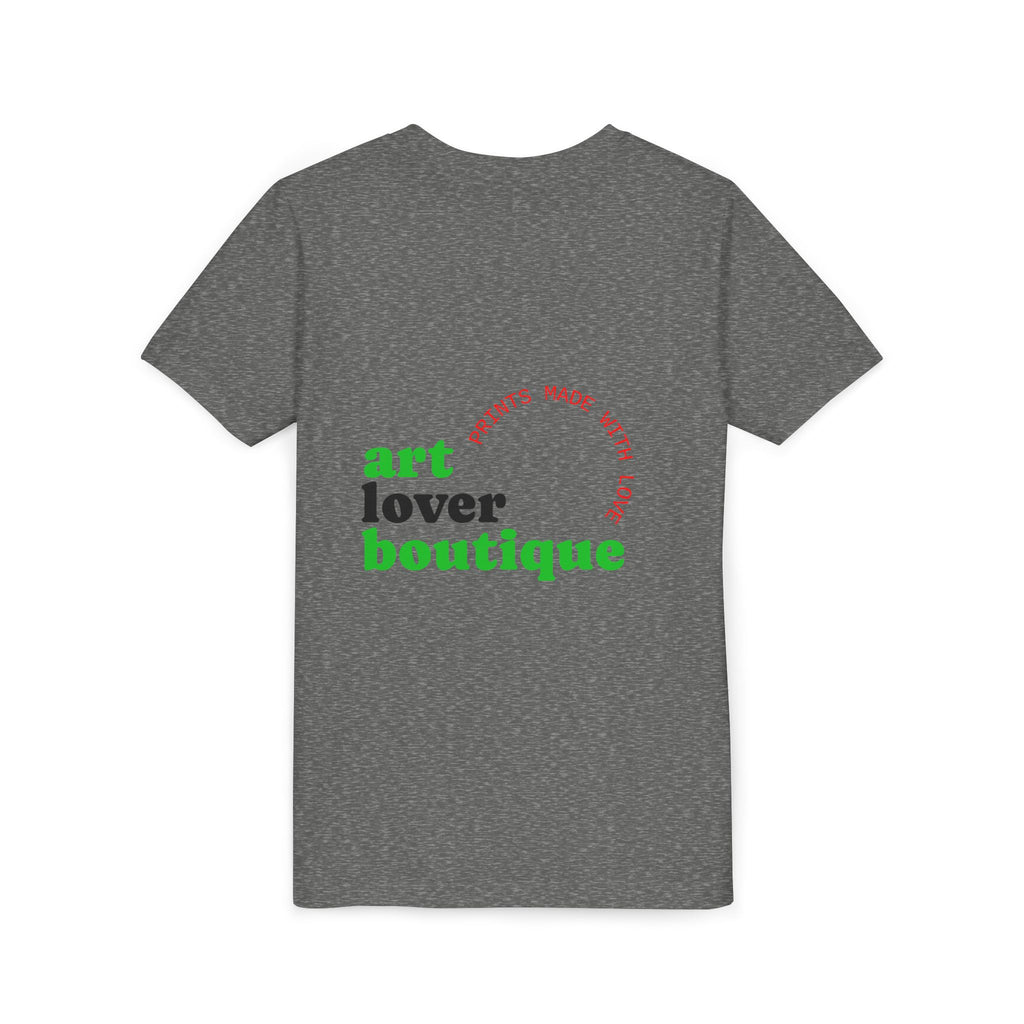 Youth Tee - Reumar Gold Monogram Front & 'art lover boutique' Back