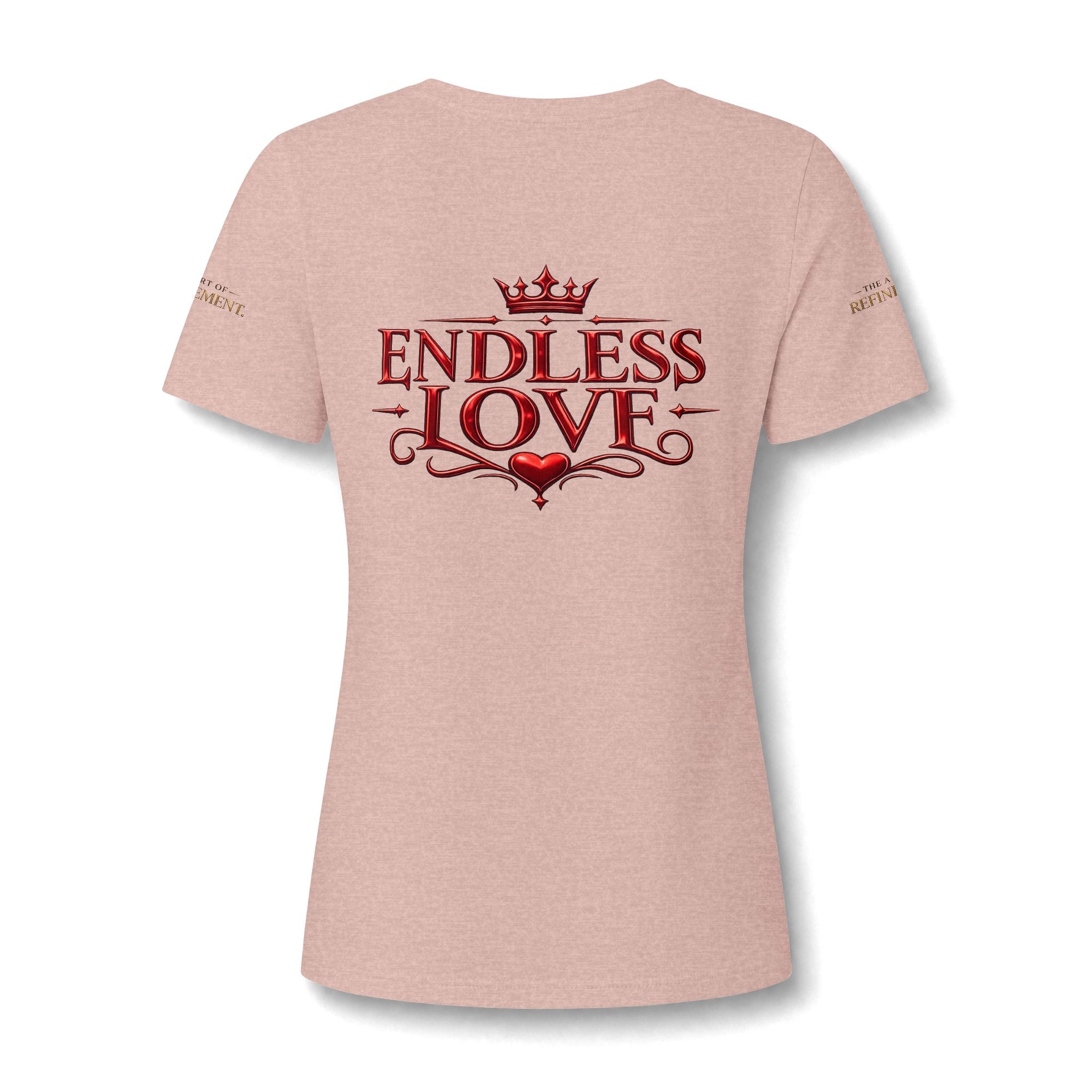 Women's V-Neck Tee — 'Reumar' Gold Monogram Logo