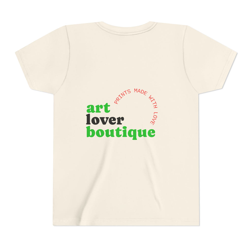 Youth Tee - Reumar Gold Monogram Front & 'art lover boutique' Back