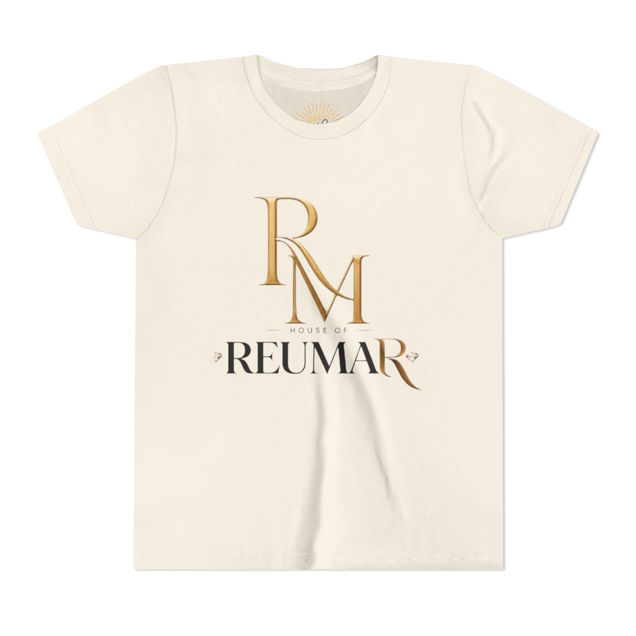 Youth Tee - Reumar Gold Monogram Front & 'art lover boutique' Back