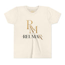 Youth Tee - Reumar Gold Monogram Front & 'art lover boutique' Back