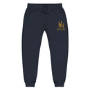 Embroidered Relaxed Sweatpants — Minimal Gold Monogram Lounge Joggers