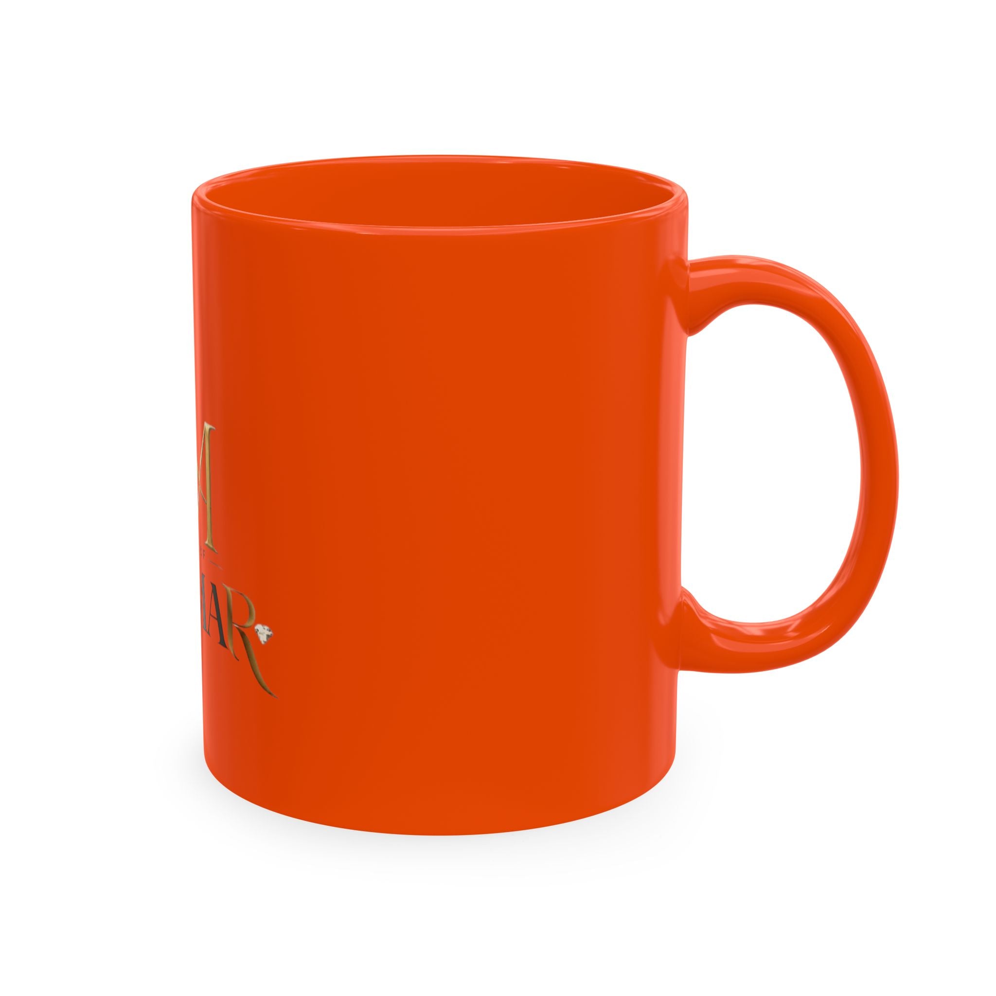 House of Reumar Beige Ceramic Mug — Gold Monogram Coffee Cup