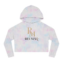 House of Reumar Cropped Hoodie — Women's Gold Monogram Logo Sweatshirt