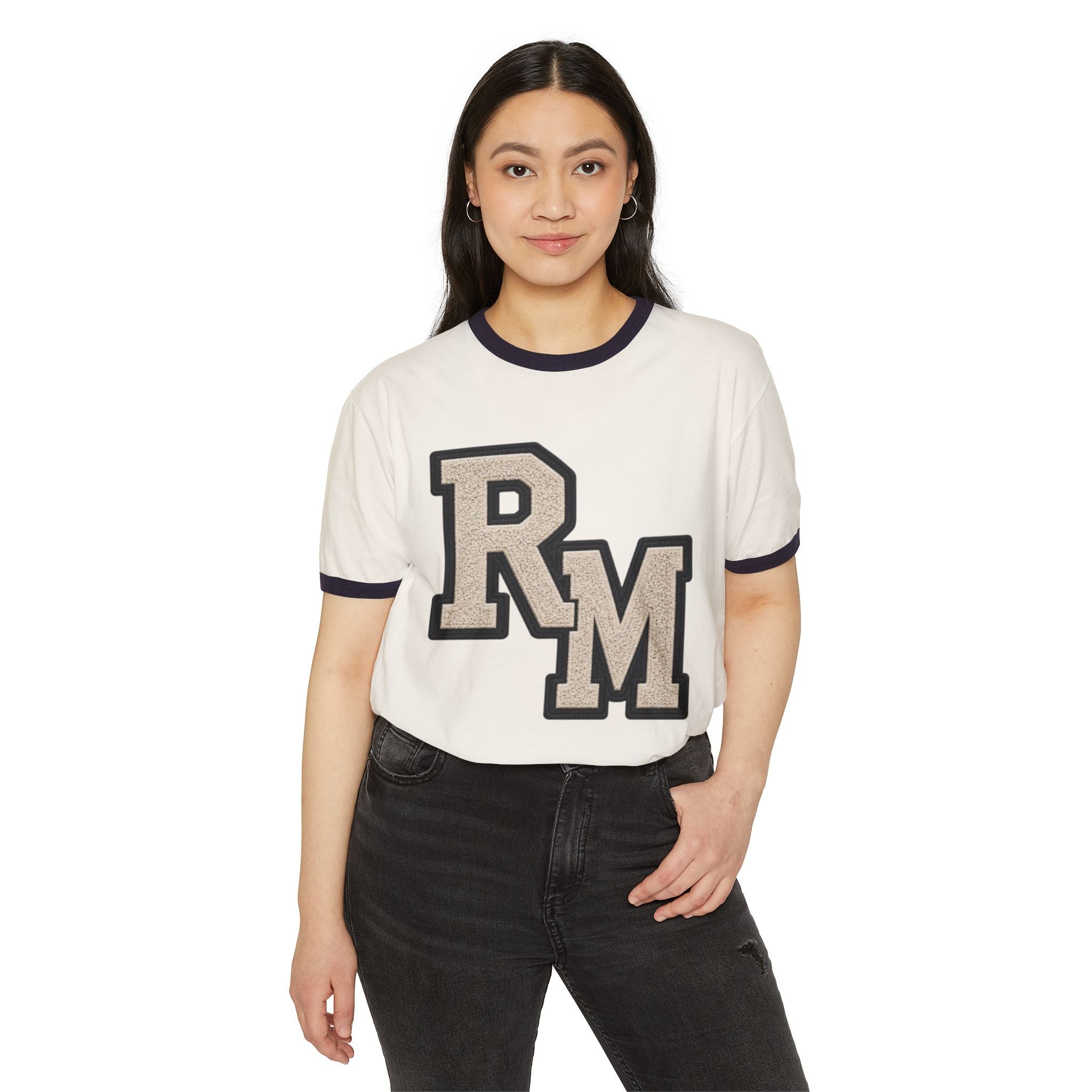 Reumar Gold Monogram Ringer T-Shirt — Vintage Racing Night Back Print