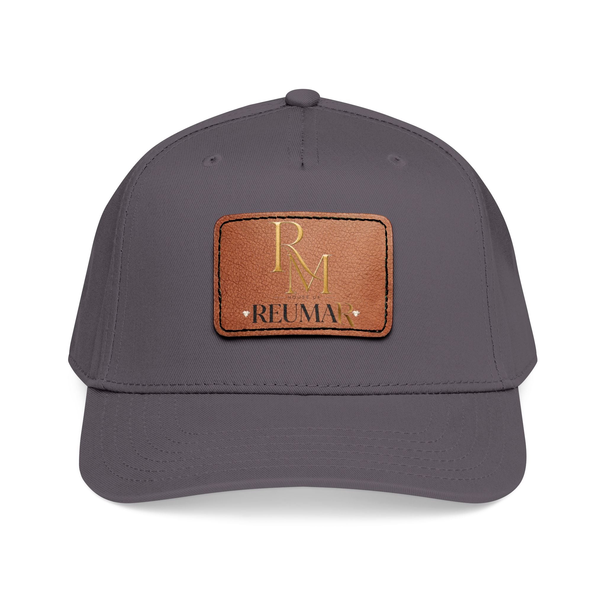 Leather Patch Baseball Cap - Monogram RM Reumay