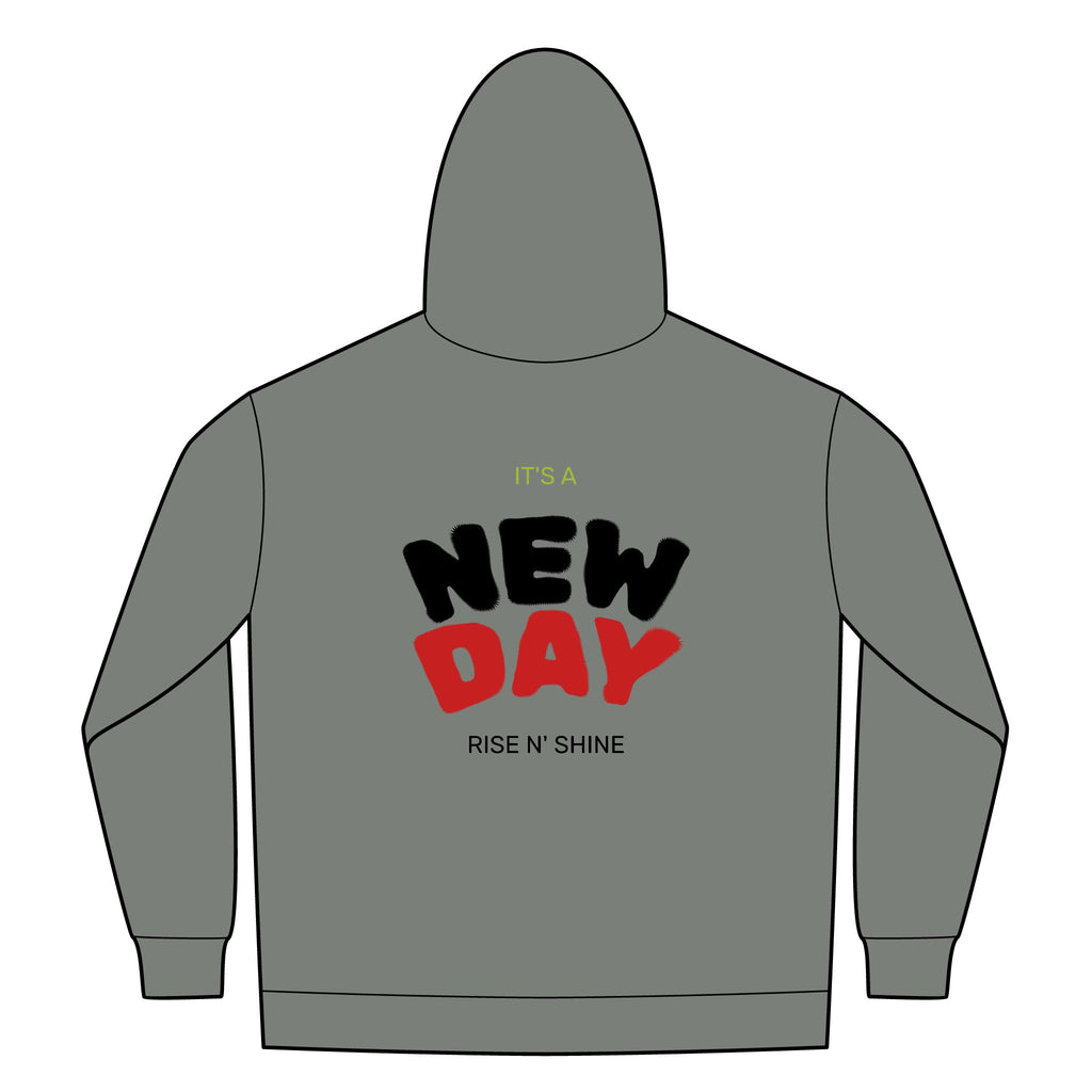 Embroidered Sherpa-Lined Zip Hoodie