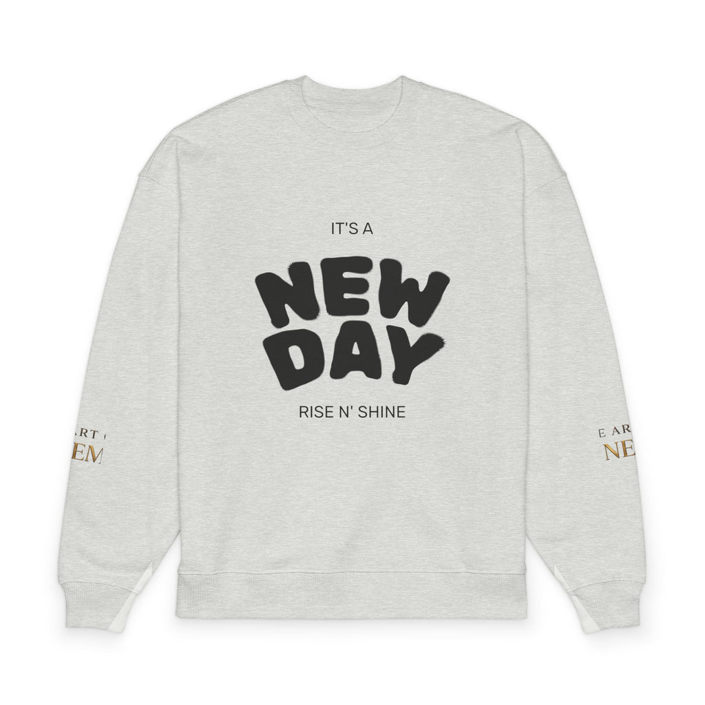 Sweatshirt — "It's a New Day" Oversized Organic Crewneck