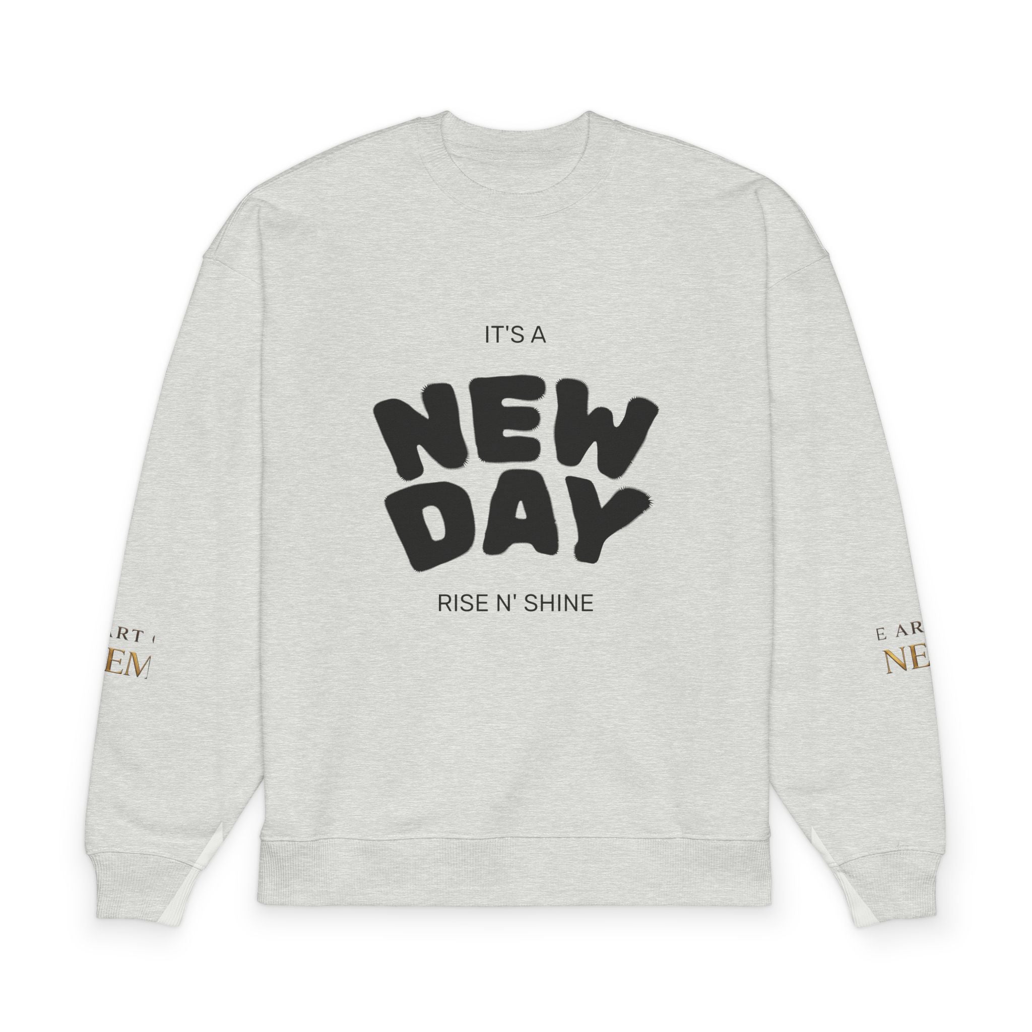 Sweatshirt — "It's a New Day" Oversized Organic Crewneck