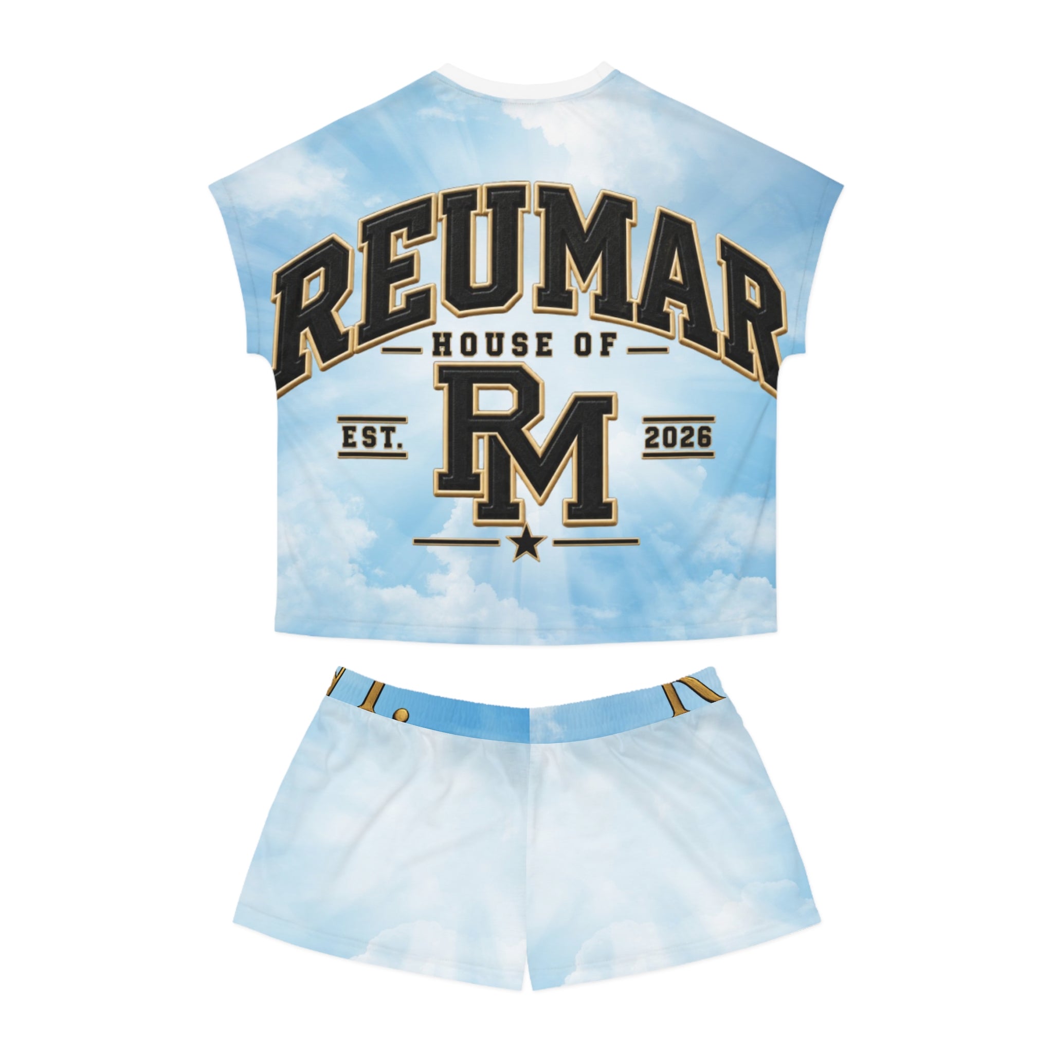 Soldier Scene Pajama Set — Women's Short Sleepwear with Leopard Shorts