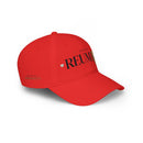 House of Reumar Red Low Profile Baseball Cap — Embroidered Logo Hat