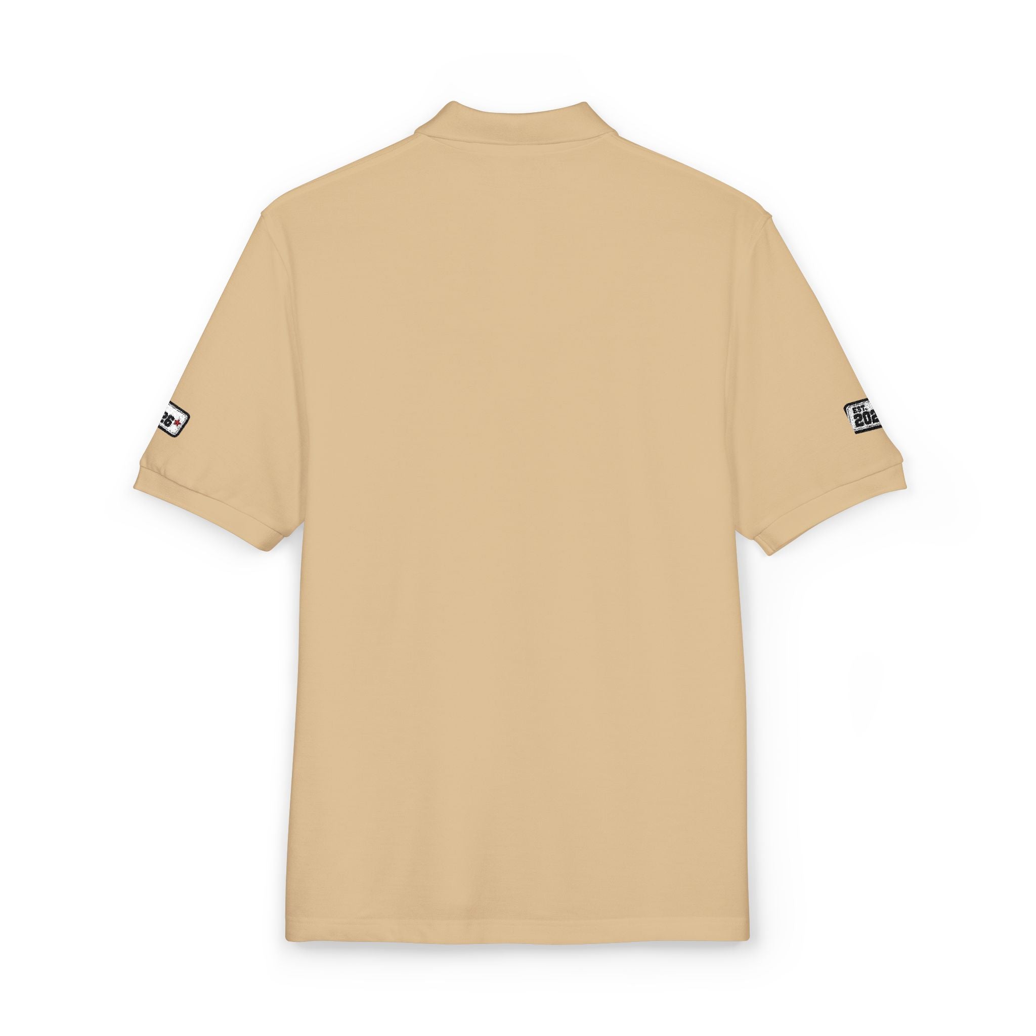 Embroidered Polo Shirt — Gold Crest 'M' Logo