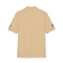 Embroidered Polo Shirt — Gold Crest 'M' Logo