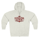 Endless Love Zip Hoodie - Romantic Crown Graphic Couples Pullover