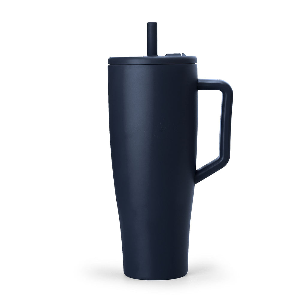 40oz Insulated Tumbler with Handle & Lid — Engraved Travel Mug
