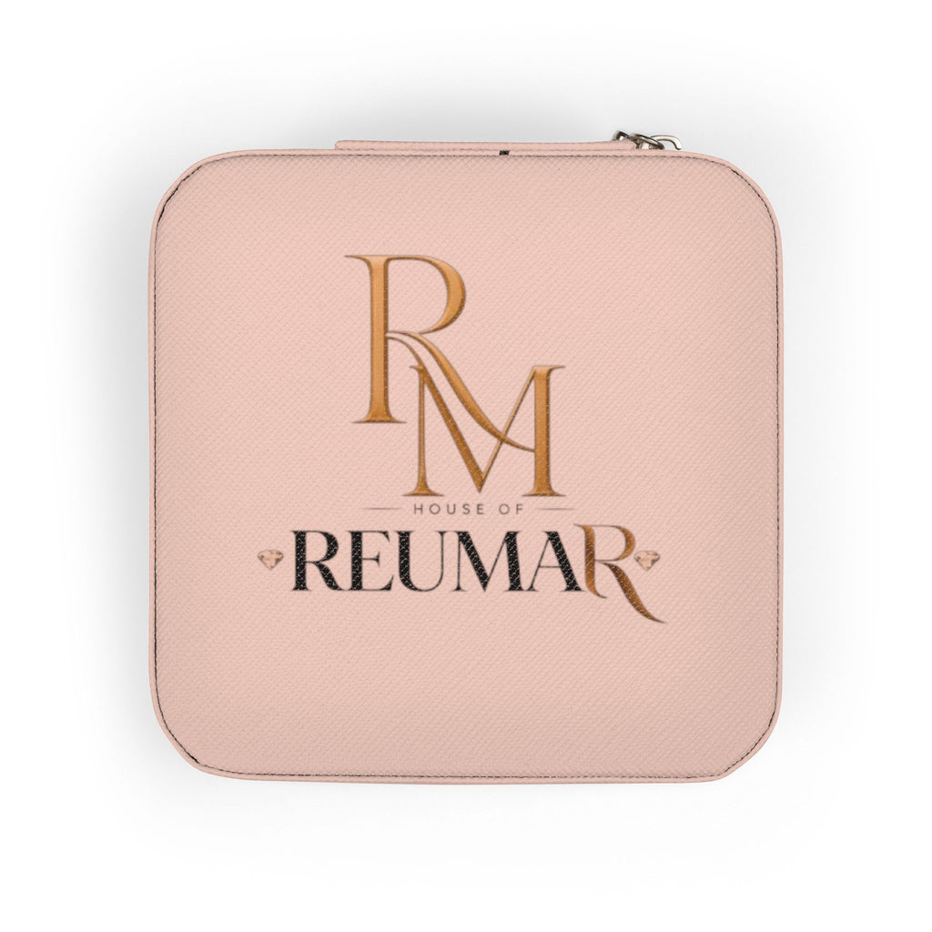 Travel Jewelry Case – Compact Pink Jewelry Organizer with Ring & Earring Compartments