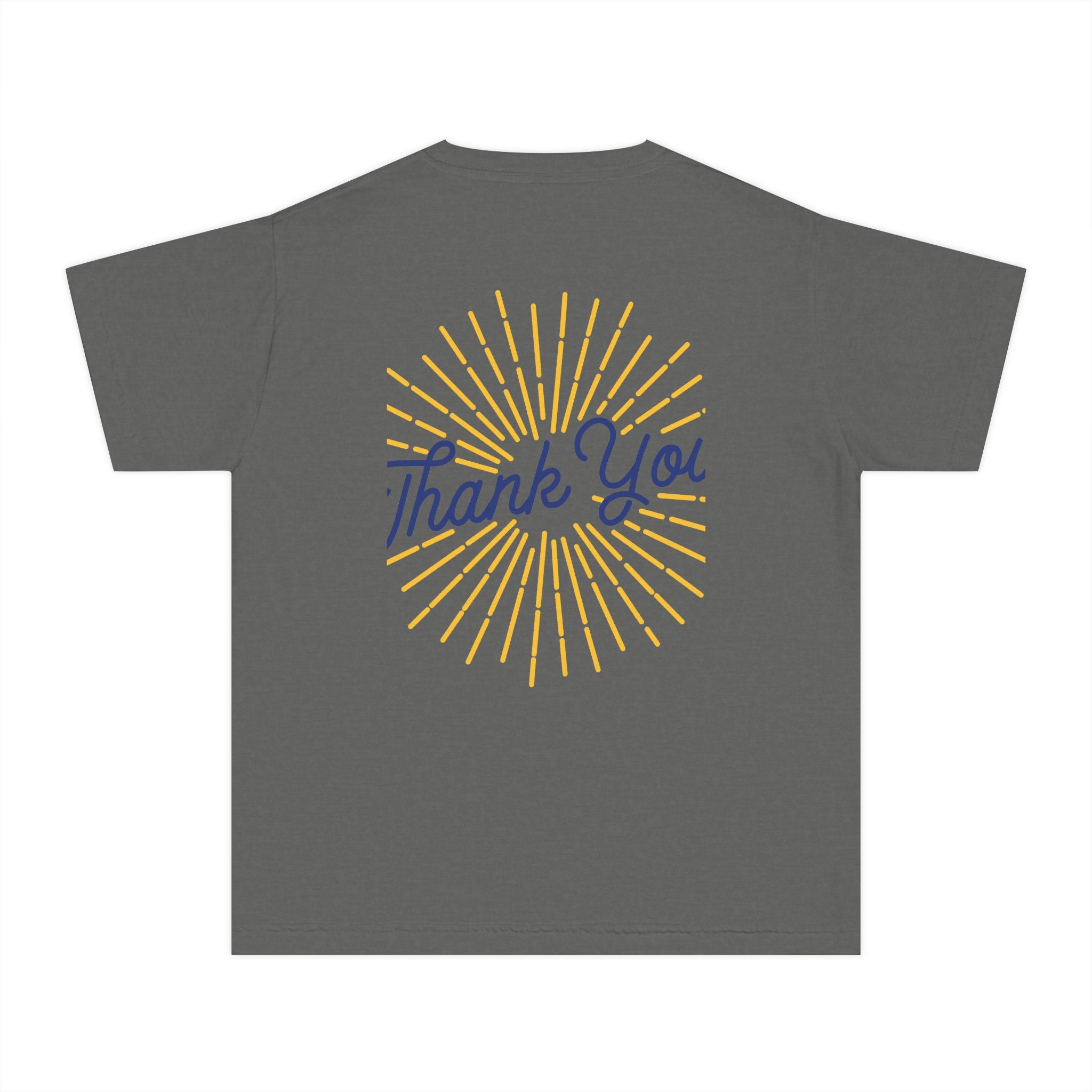 Youth Tee — Reumar Logo Front & "Thank You" Sunburst Back