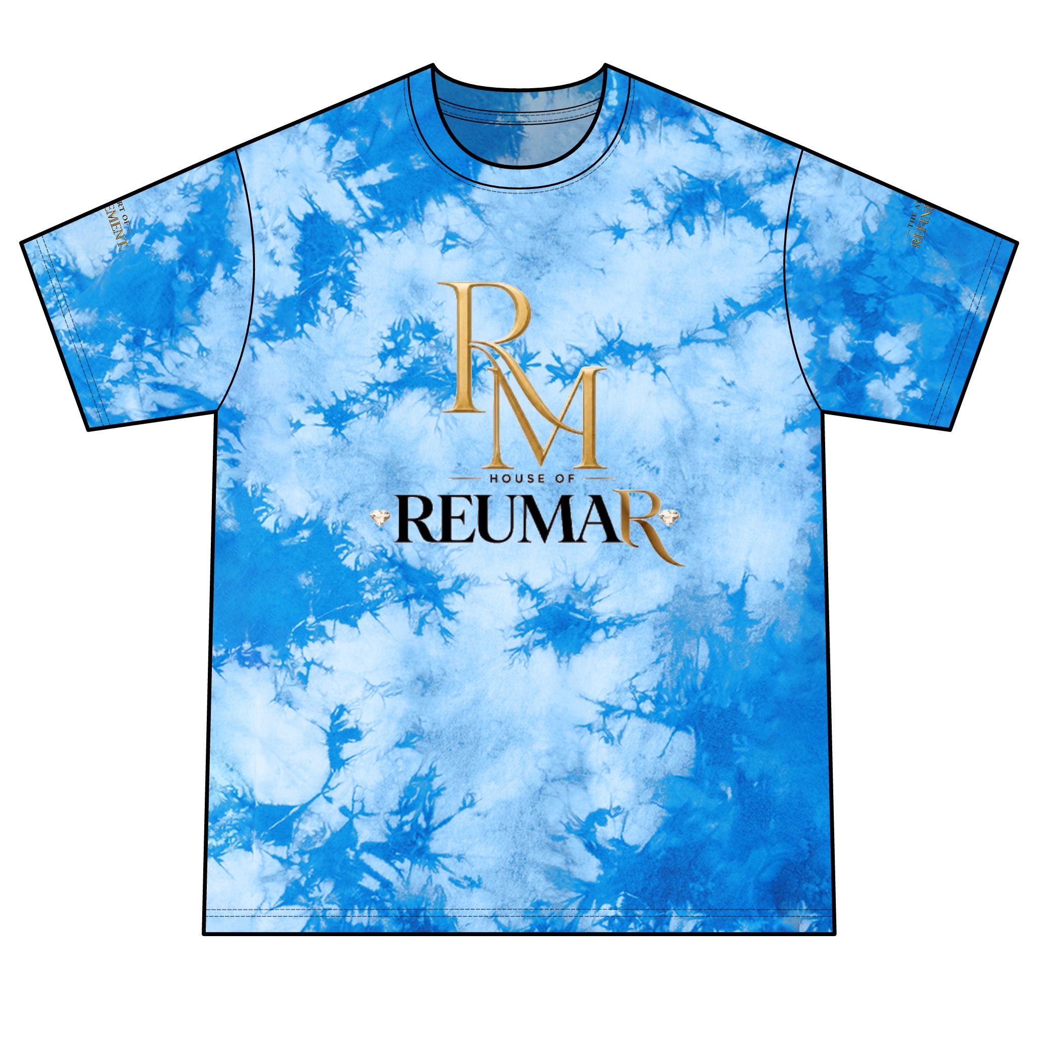 Tie-Dye Logo Tee — House of Reumar Red & Black Crystal Pattern