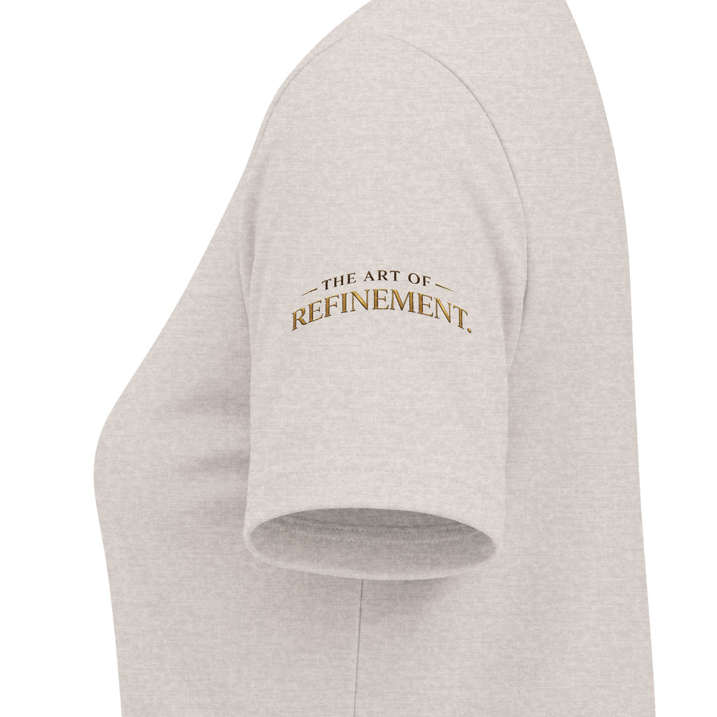 Women's V-Neck Tee — 'Reumar' Gold Monogram Logo