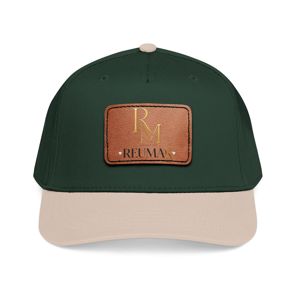 Leather Patch Baseball Cap - Monogram RM Reumay