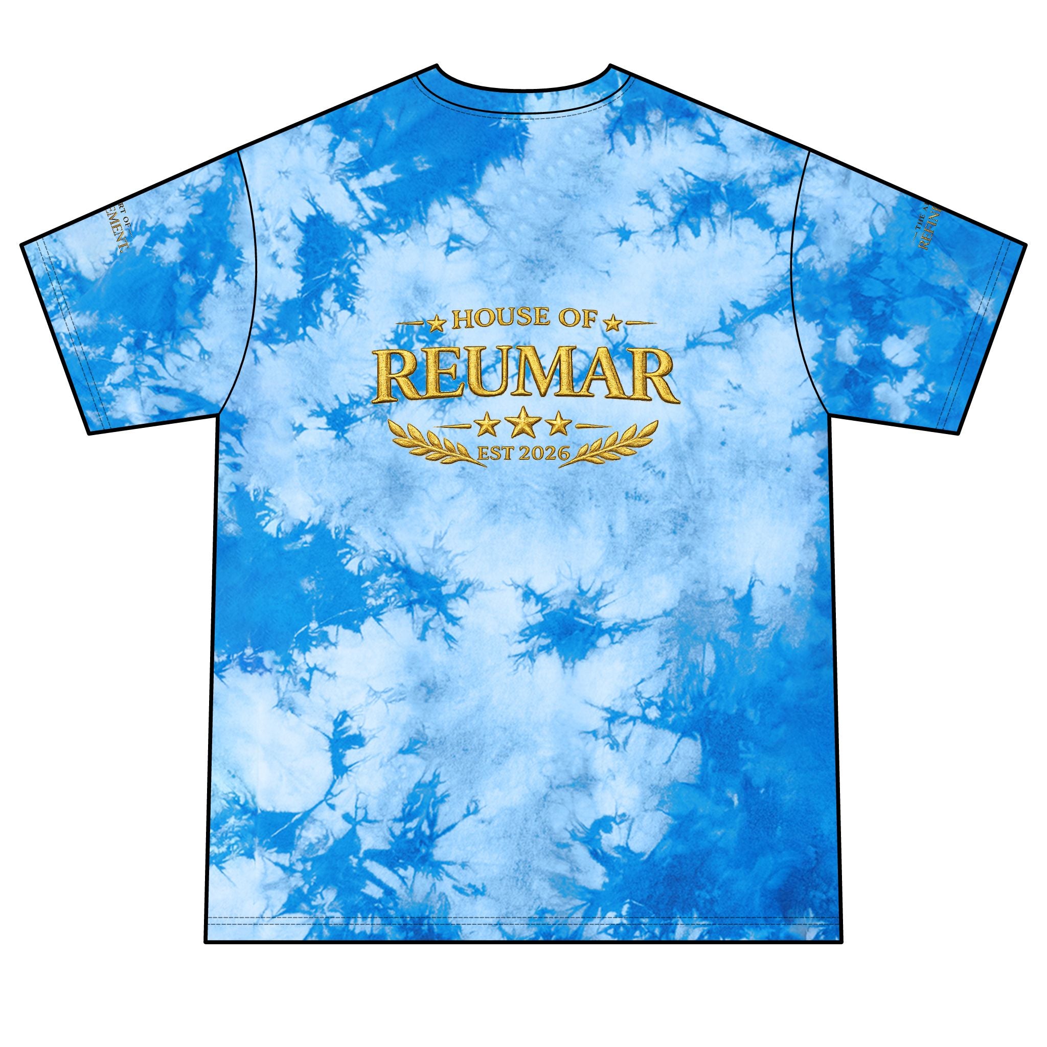 Tie-Dye Logo Tee — House of Reumar Red & Black Crystal Pattern
