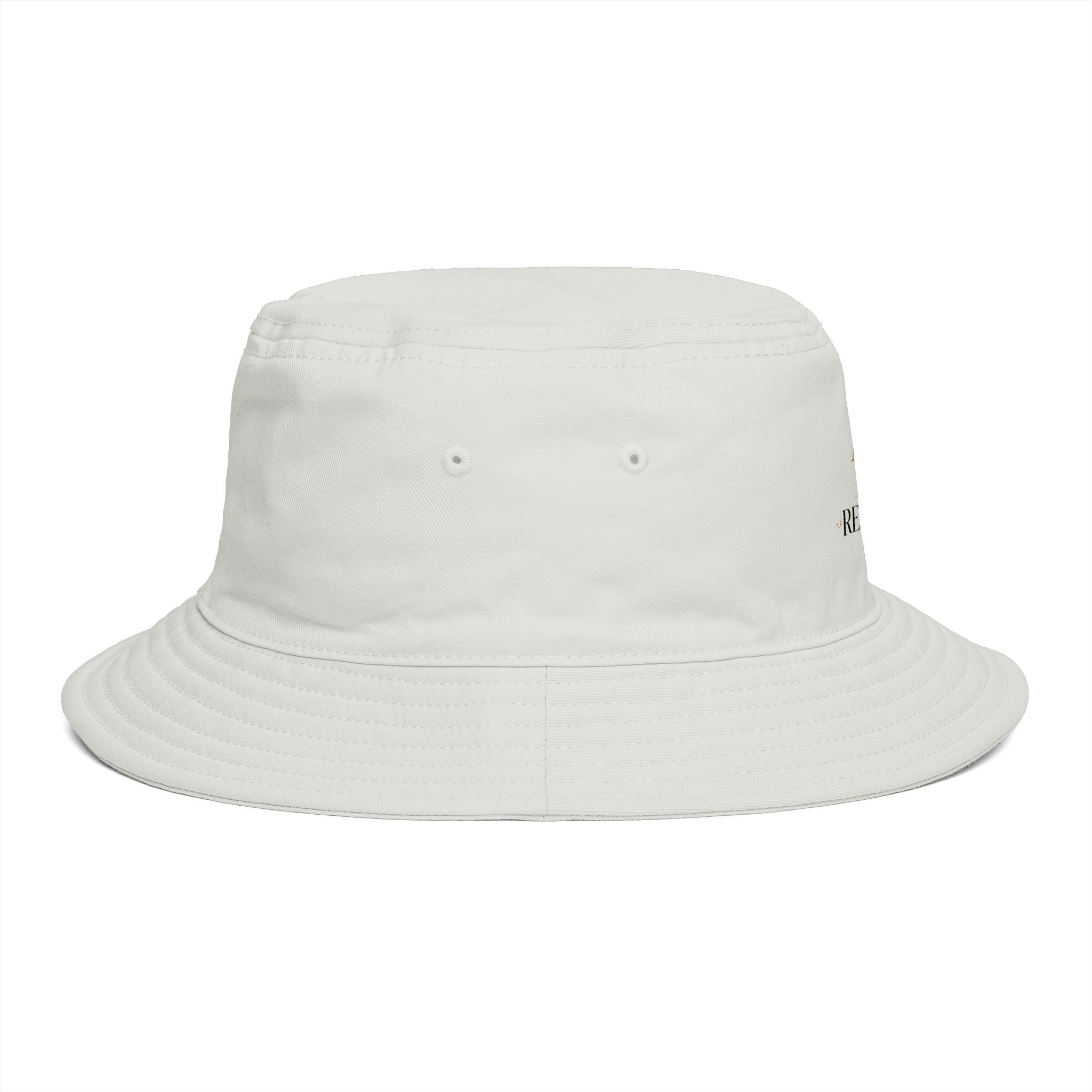 Bucket Hat — RM Reimay Gold Monogram Embroidered Logo