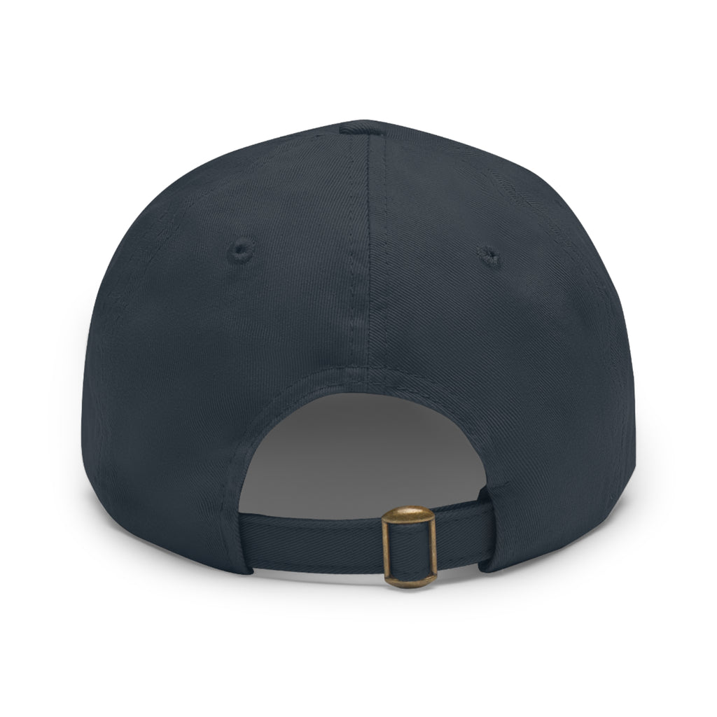 Reumar Pink Leather Patch Dad Hat
