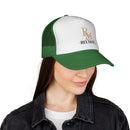 Reumar Gold Monogram Trucker Cap