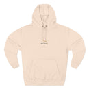 Minimalist Gold Monogram Hoodie — 'RM' Chest Logo Fleece Pullover
