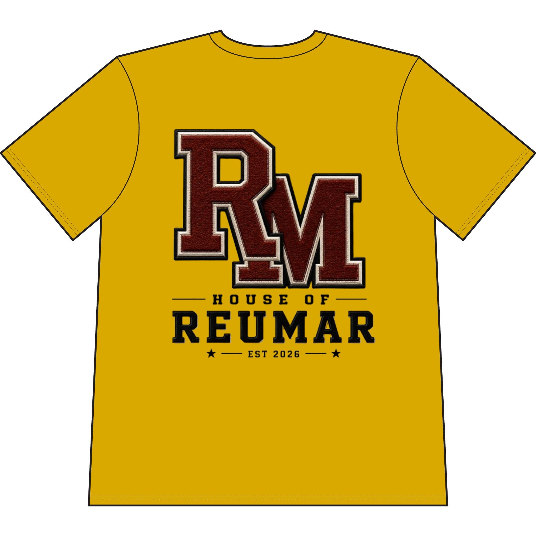 House of Reumar Logo T-Shirt — Gold Crest Graphic Tee
