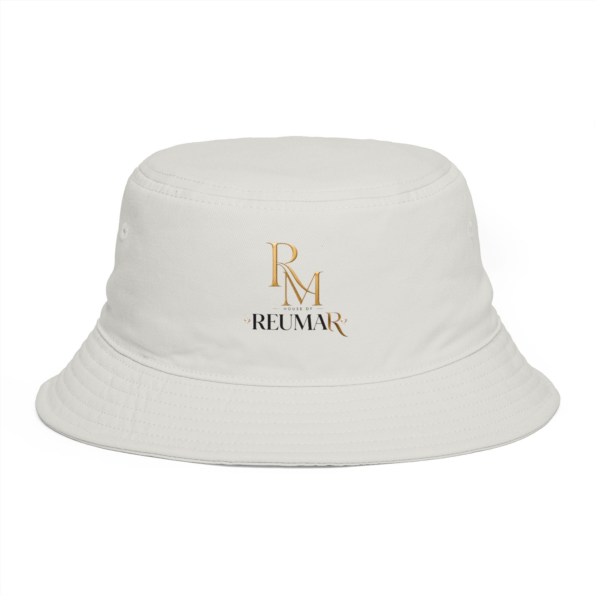 Bucket Hat — RM Reimay Gold Monogram Embroidered Logo
