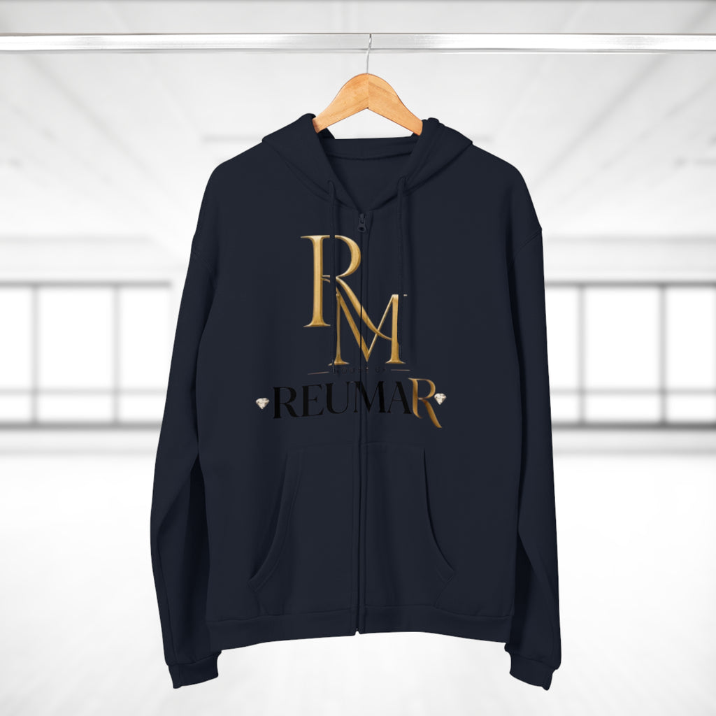 Reumar Zip Hoodie - House of Reumar Gold Logo Hooded Sweatshirt