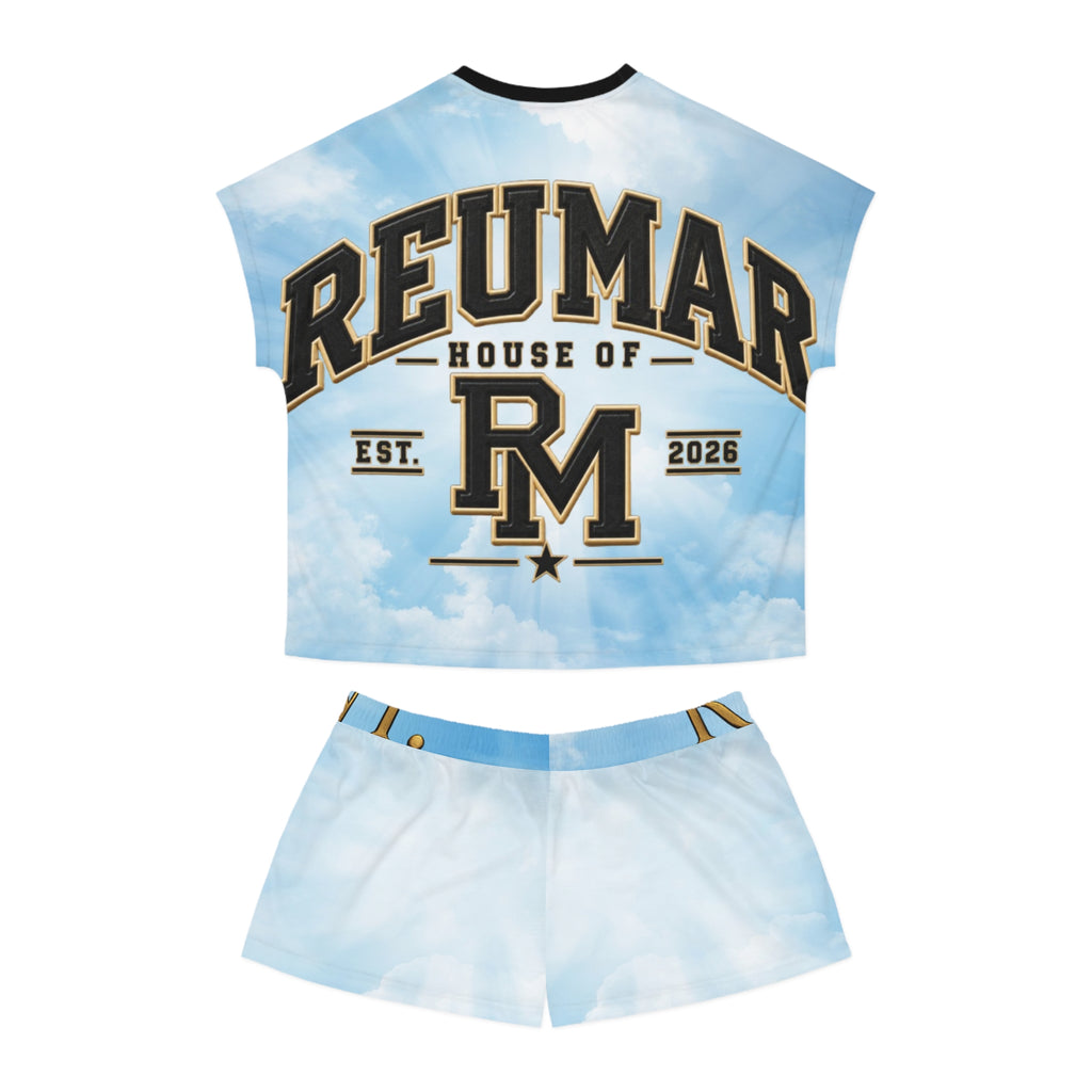 Soldier Scene Pajama Set — Women's Short Sleepwear with Leopard Shorts